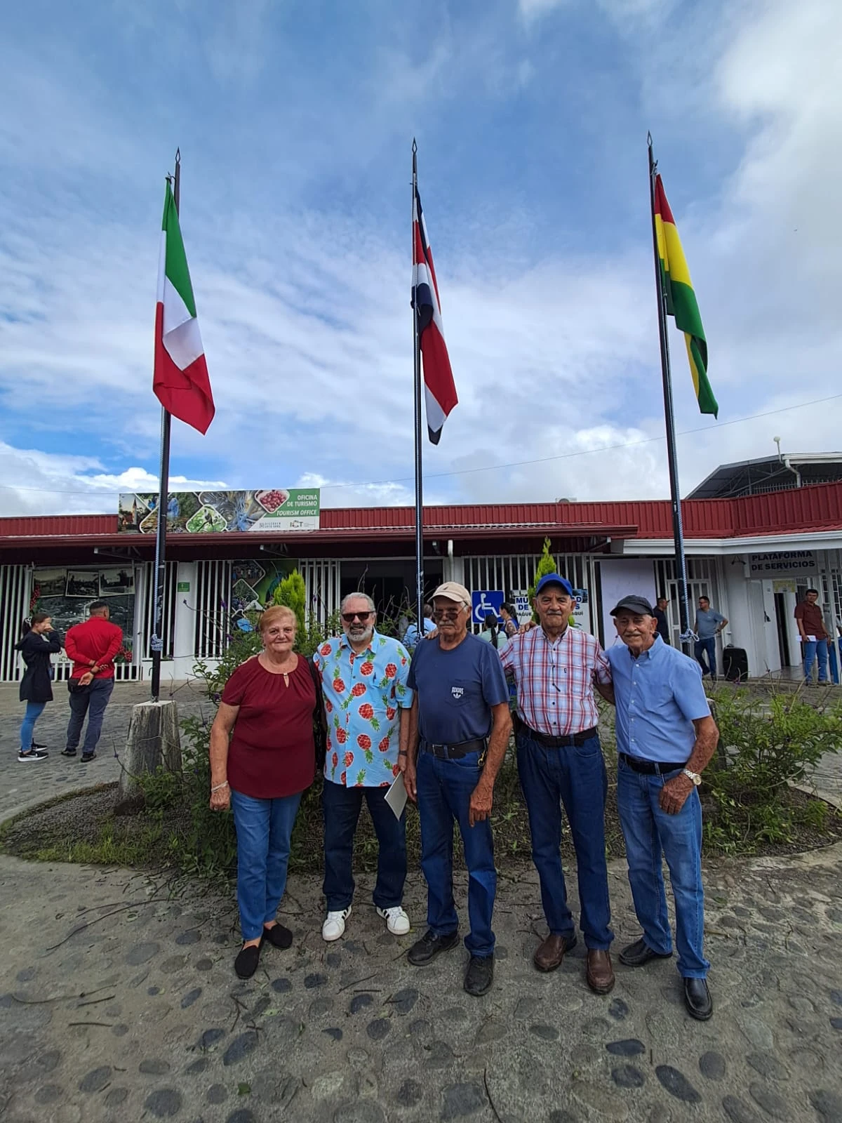 Flag-raising ceremony.